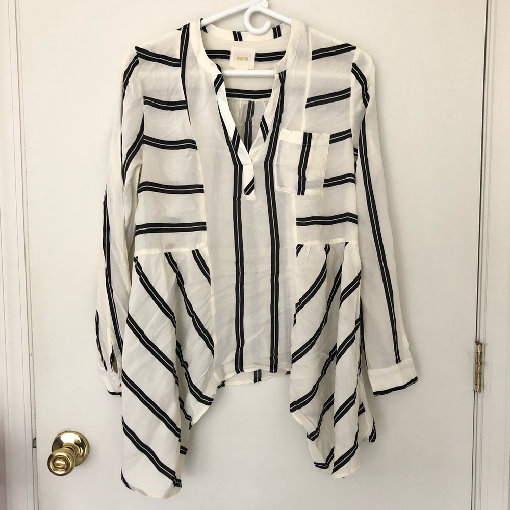 Anthropologie Maeve Asymmetrical Blouse